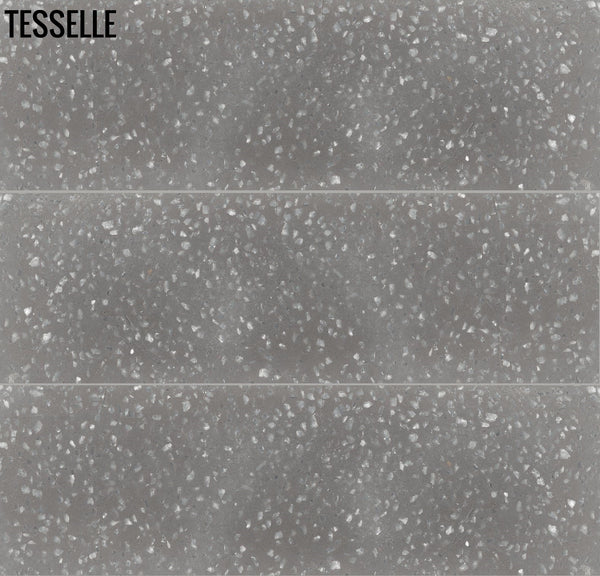 Metro Cove 8 x 2.5" Natural Tan Terrazzo Cement Subway Tile