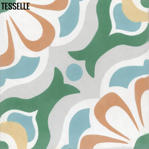 Bloom April 8" Square Cement Tile