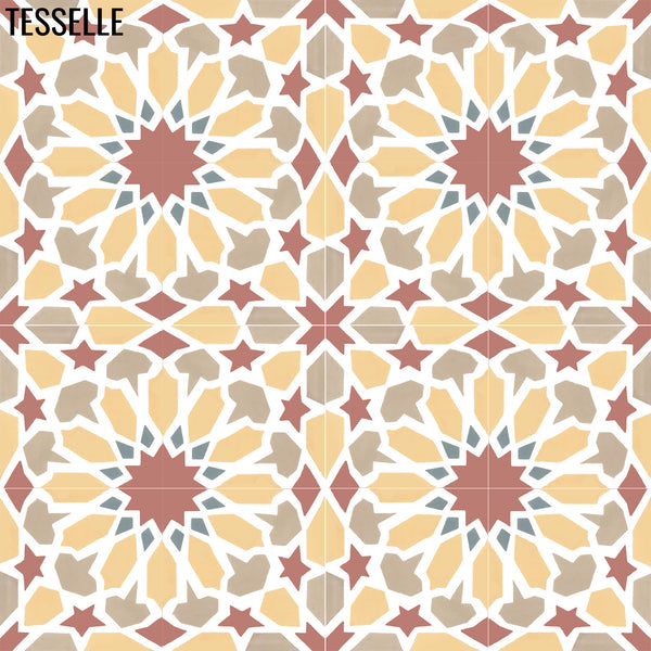 Casares Jordana 8" Square Cement Tile R2