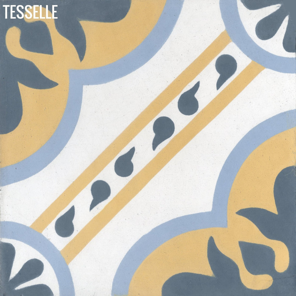 Colette Toulon 8" Square Cement Tile