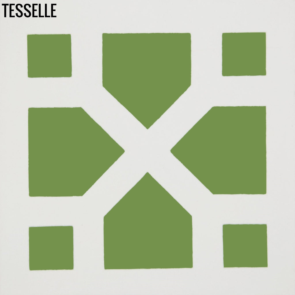 Zephyr Crossing Basil 8" Square Cement Tile