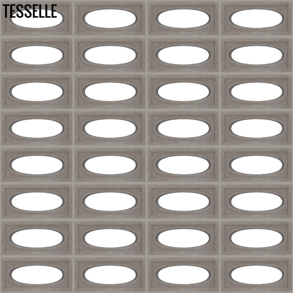 Ellipse Grey 15.4" x 7.5"  Breeze Blocks by Shag