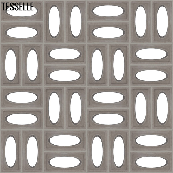 Ellipse Grey 15.4" x 7.5"  Breeze Blocks by Shag