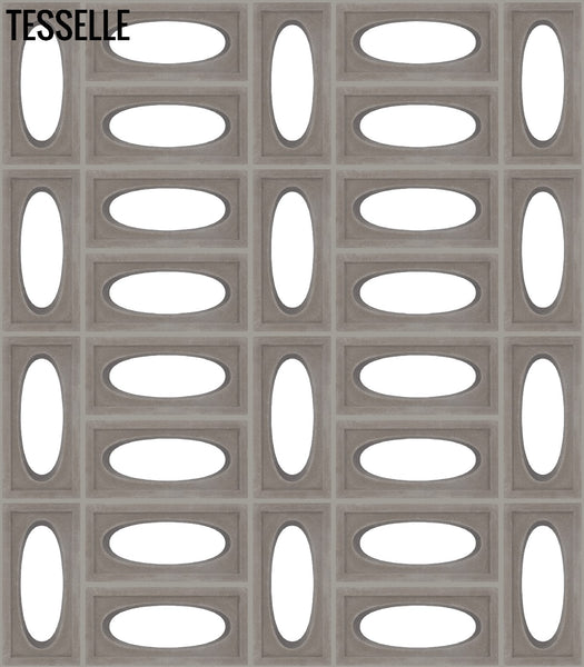 Ellipse Grey 15.4" x 7.5"  Breeze Blocks by Shag