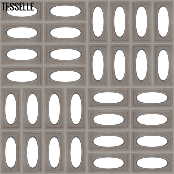 Ellipse Grey 15.4" x 7.5"  Breeze Blocks by Shag