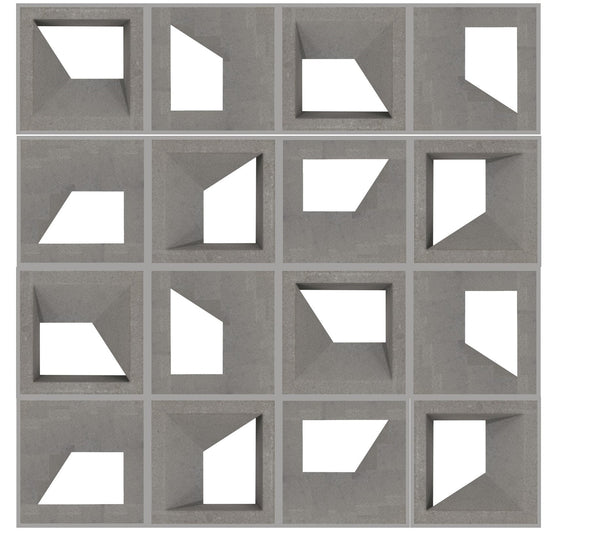Glamour Dimensional Grey 7.5" Cement Breeze Block