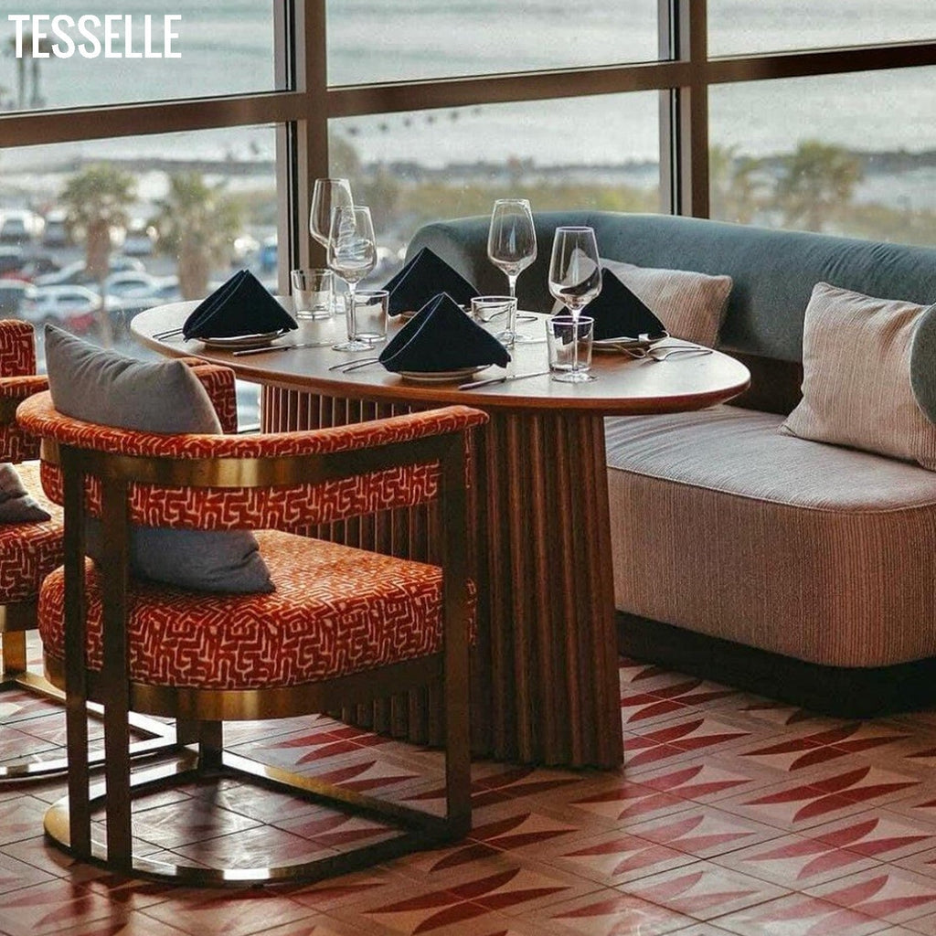 Hedge Twilight 8" Square Cement Tile by Jim Isermann at Ocean Seven Restauarant Clearwater