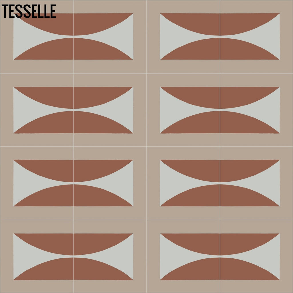 Hedge Twilight 8" Square Cement Tile by Jim Isermann Layout 3