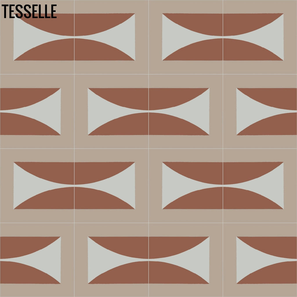 Hedge Twilight 8" Square Cement Tile by Jim Isermann Layout 2