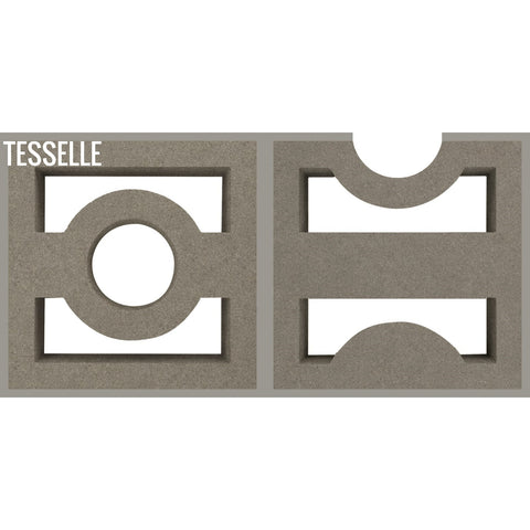 High + Low Beam Grey 7.5" Cement Breeze Blocks by Karin Jeske