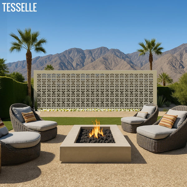 High Beam and Low Beam Breeze Blocks by Tesselle in Palm Springs