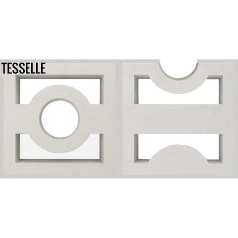 High + Low Beam White 7.5" Cement Breeze Blocks by Karin Jeske