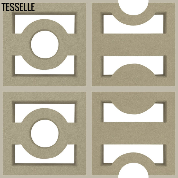 High + Low Beam Taupe 7.5" Cement Breeze Blocks by Karin Jeske