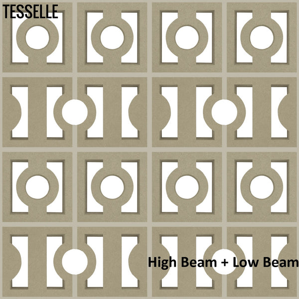 High Beam + Low Beam Taupe 7.5" Cement Breeze Block by Karin Jeske 1