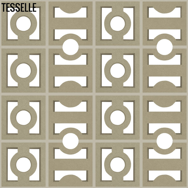 High + Low Beam Taupe 7.5" Cement Breeze Blocks by Karin Jeske 7