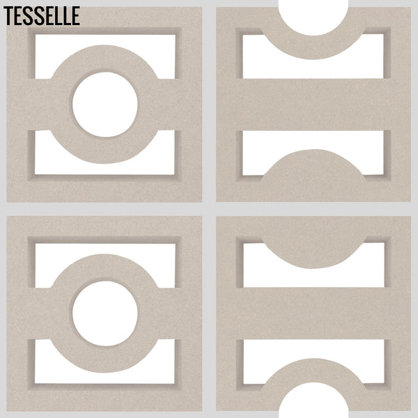 High + Low Beam Taupe 7.5" Cement Breeze Blocks by Karin Jeske