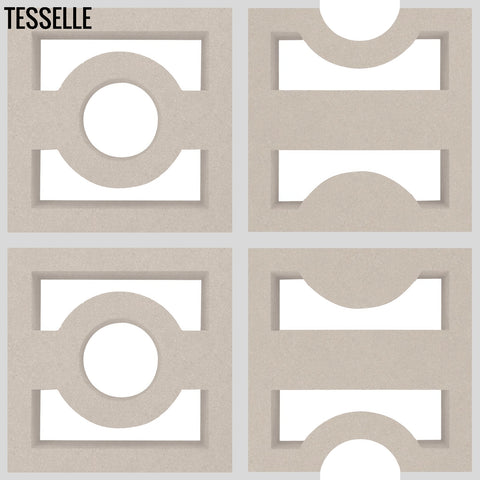 High + Low Beam Taupe 7.5" Cement Breeze Blocks by Karin Jeske