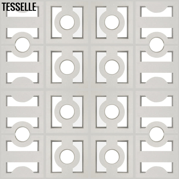 High + Low Beam White 7.5" Cement Breeze Blocks by Karin Jeske R2