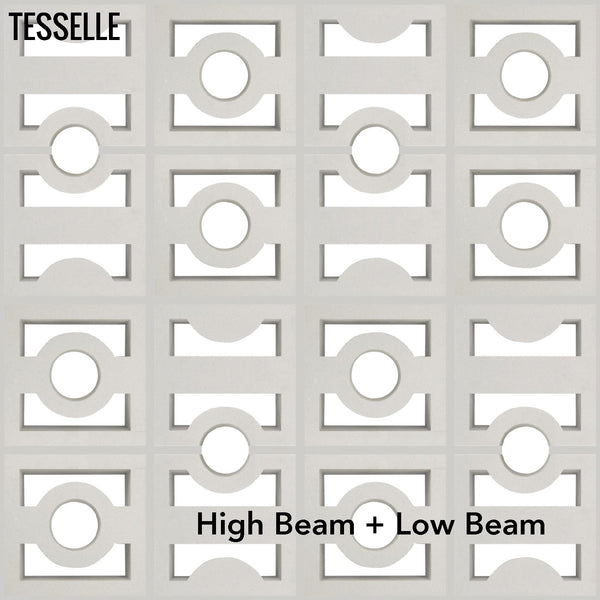 Breeze Blocks by Karin Jeske with geometric pattern and 'Tesselle' branding