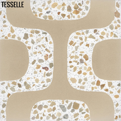 Ipanema Agata 8" Square Terrazzo Cement Tile Single Tile