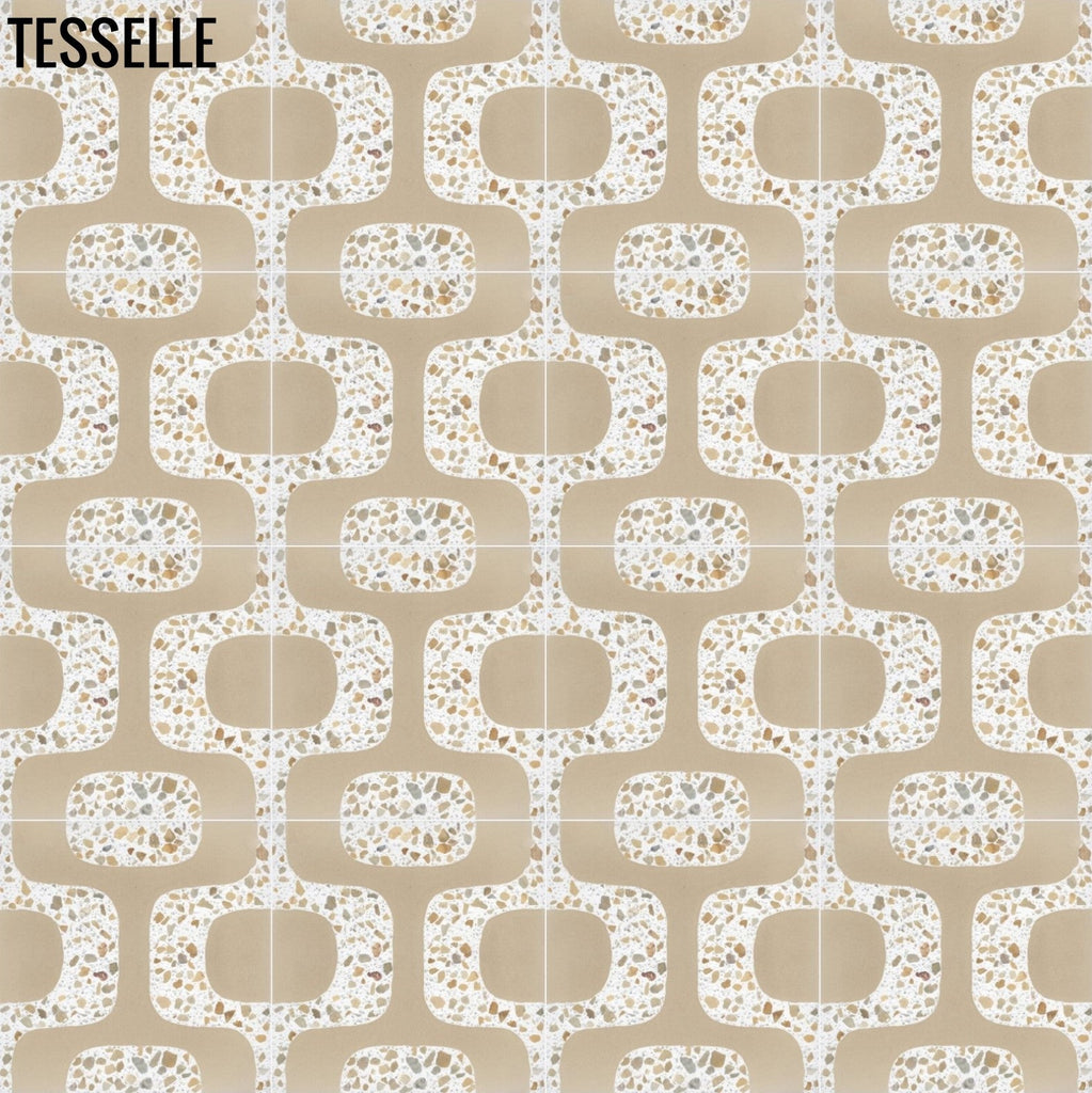 Ipanema Agata 8" Square Terrazzo Cement Tile