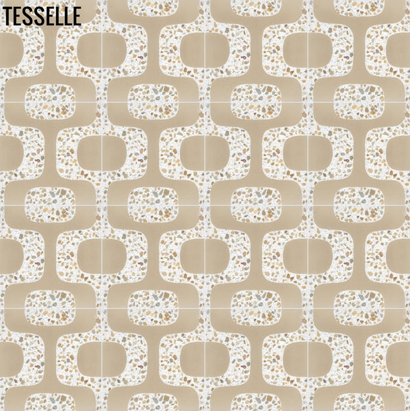 Ipanema Agata 8" Square Terrazzo Cement Tile