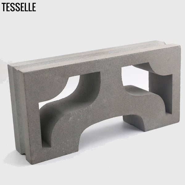Ipanema Grey 15.4" x 7.5"  Breeze Blocks by Karin Jeske Oblique View