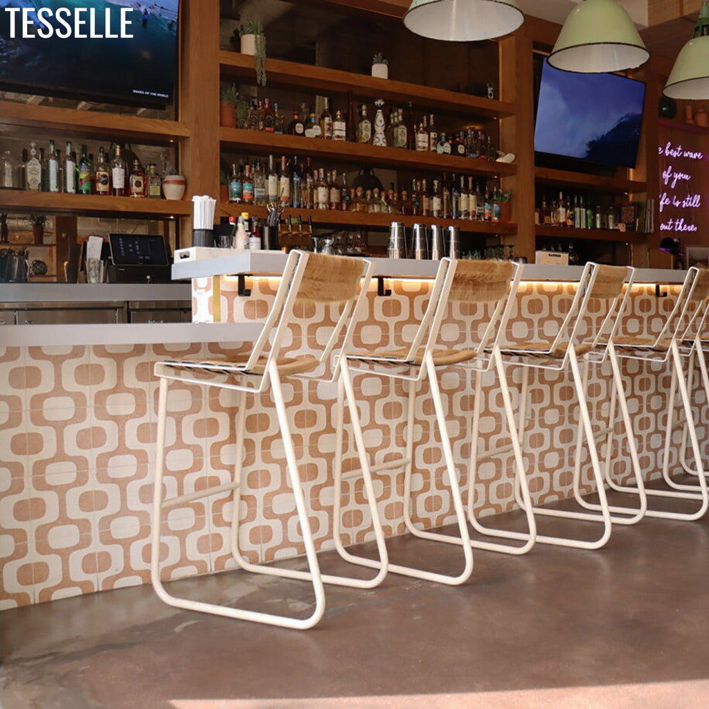 Ipanema Laranja 8" Square Terrazzo Cement Tile