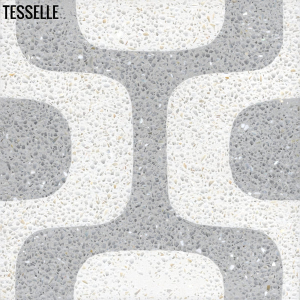 Ipanema Prata 8" Square Terrazzo Cement Tile