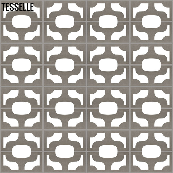 Ipanema Grey 15.4" x 7.5"  Breeze Blocks by Karin Jeske in Repeat