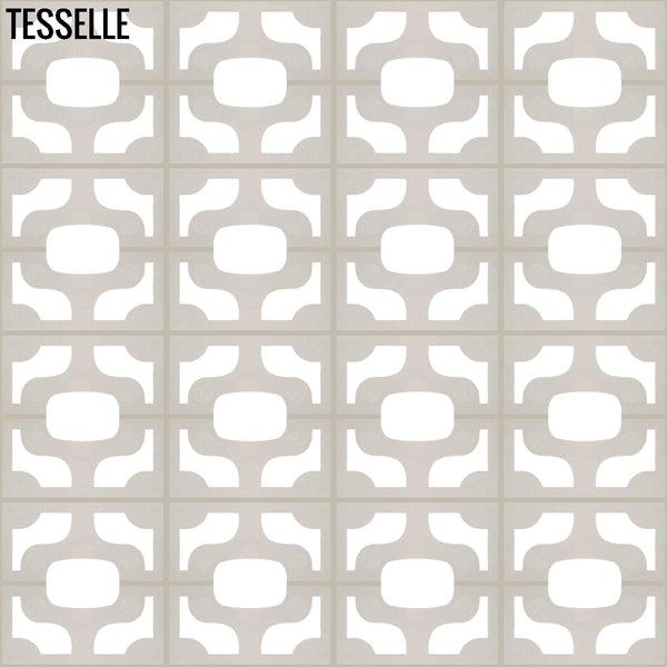Ipanema White 15.4" x 7.5" Breeze Blocks by Karin Jeske in Repeat