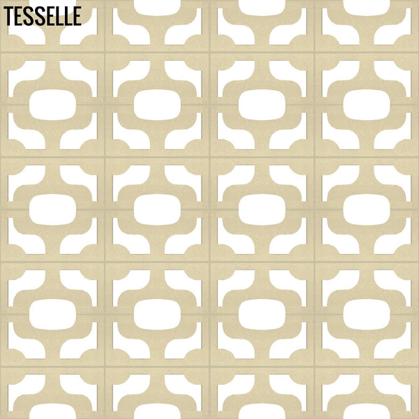 Ipanema Sand 15.4" x 7.5" Breeze Blocks by Karin Jeske in Repeat