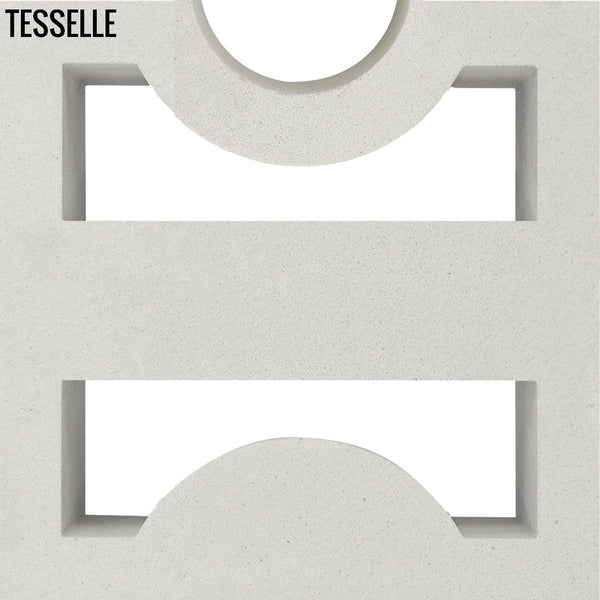Low Beam White 7.5" Cement Breeze Block by Karin Jeske