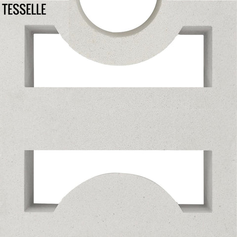 Low Beam White 7.5" Cement Breeze Block by Karin Jeske