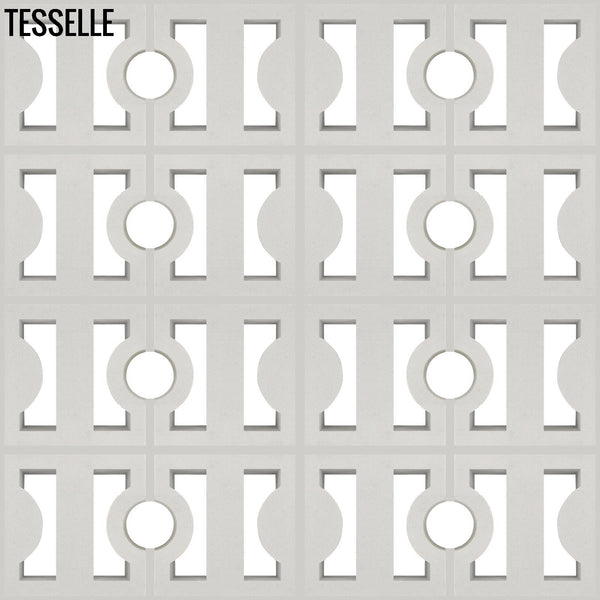 Low Beam White 7.5" Cement Breeze Block by Karin Jeske R2