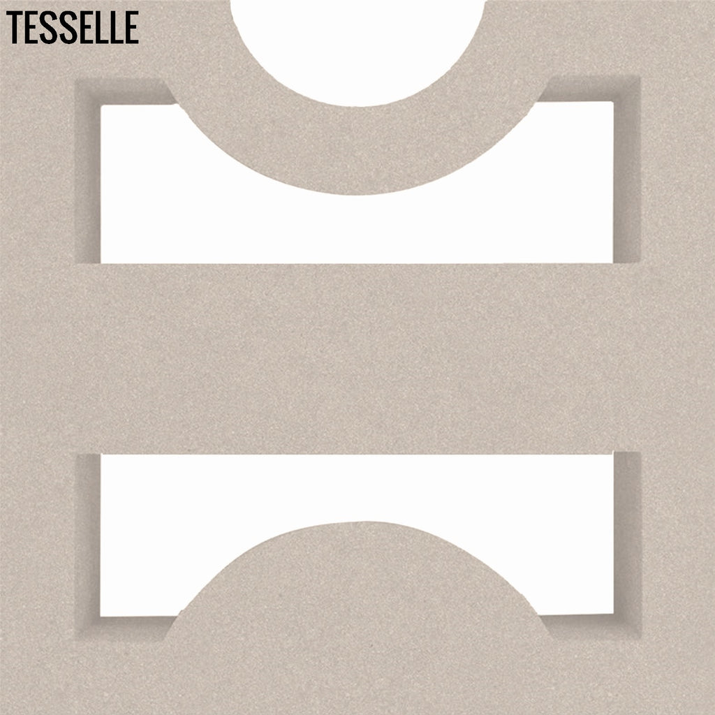 Low Beam Taupe 7.5" Cement Breeze Block by Karin Jeske