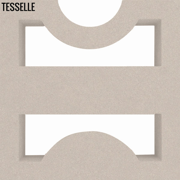 Low Beam Taupe 7.5" Cement Breeze Block by Karin Jeske