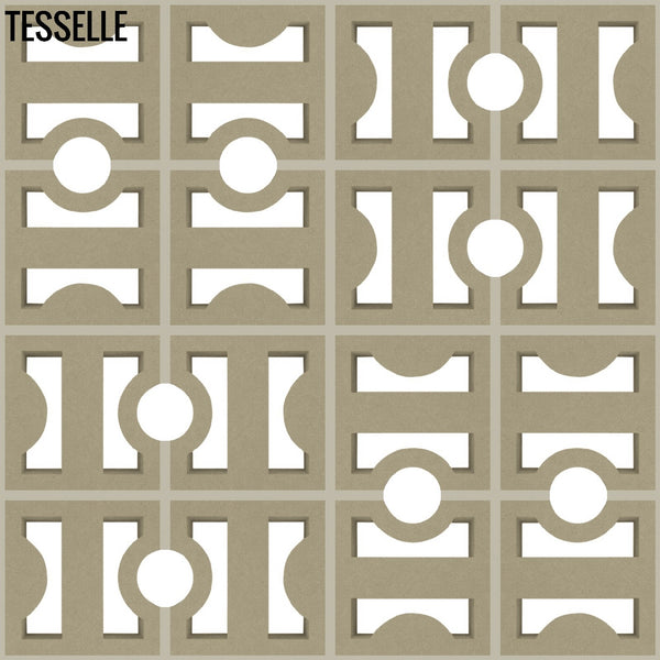 Low Beam Taupe 7.5" Cement Breeze Block by Karin Jeske