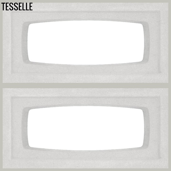 Lozenge White 15.4" x 7.5" Breeze Blocks by Shag 2 blocks