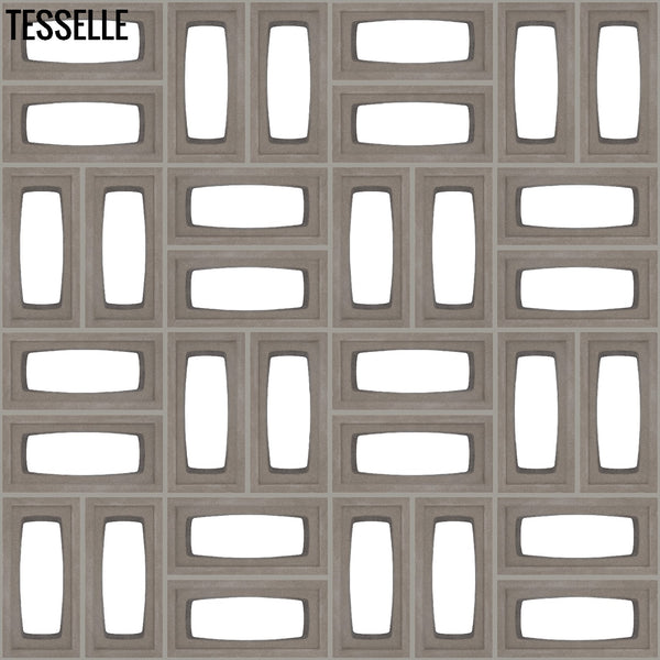 Lozenge Grey 15.4" x 7.5"  Breeze Blocks by Shag