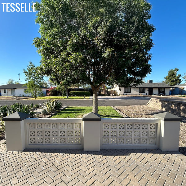 Crossroads White 7.5" Cement Breeze Block