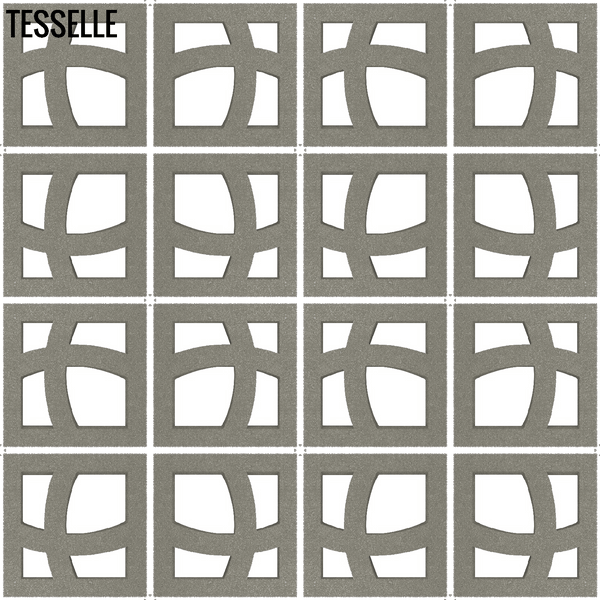 New Wave Grey 11.4" Cement Breeze Block by Minty Layout 3