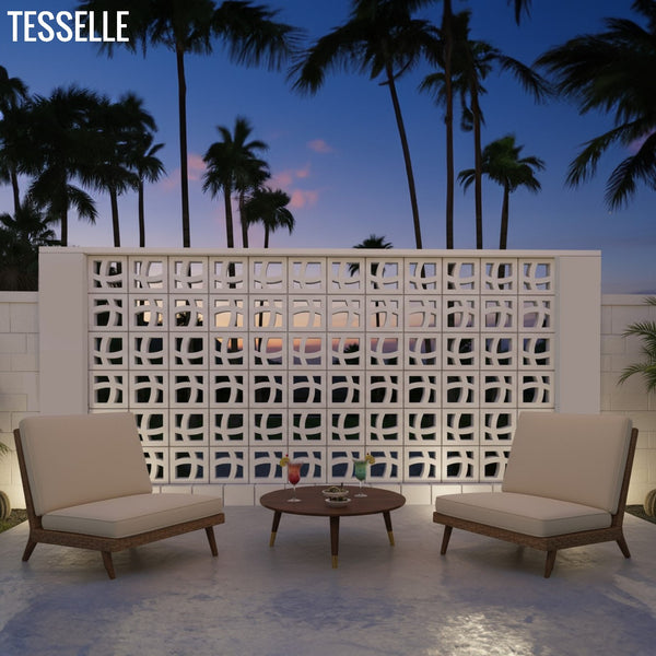 New wave blocks on patio