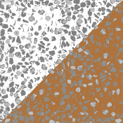 Oblique Bianca-Cotta 8" Square Terrazzo Cement Tile