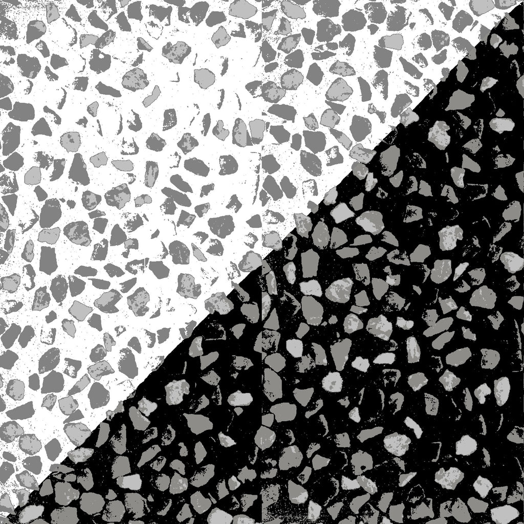 Oblique Bianca-Onza 8" Square Terrazzo Cement Tile
