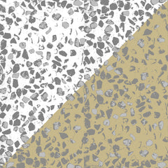 Oblique Bianca-Tavra 8" Square Terrazzo Cement Tile