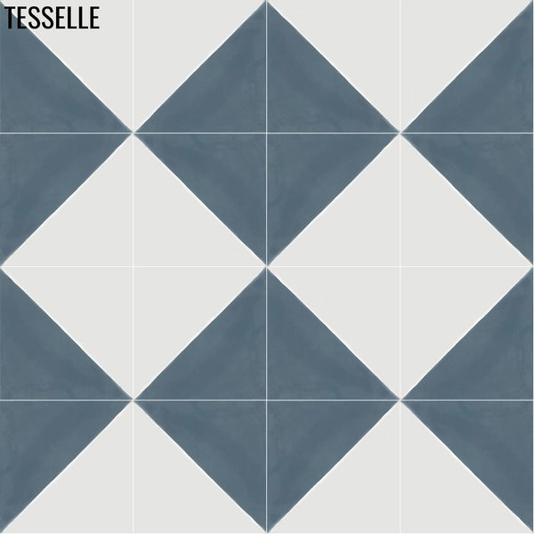 Oblique Cordova 8" Square Cement Tile 1