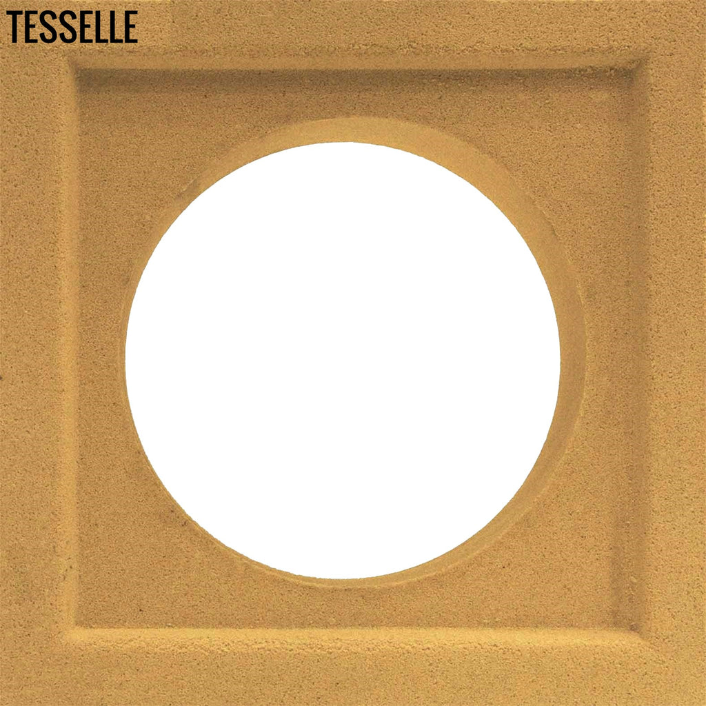 Orb Saffron Yellow 7.5" Cement Breeze Block