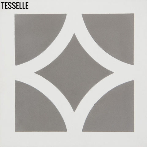 Zephyr Rotary Slate 8" Square Cement Tile