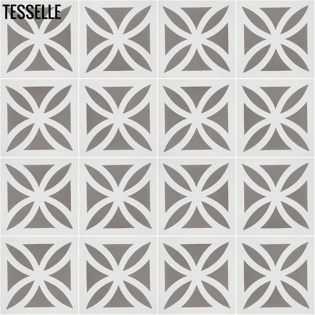 Zephyr Shamrock Slate 8" Square Cement Tile 4x4